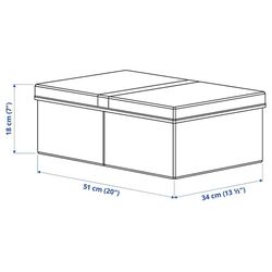 Коробка для хранения Ikea Fullsmockad 51x34x18 (Серый) Thumb