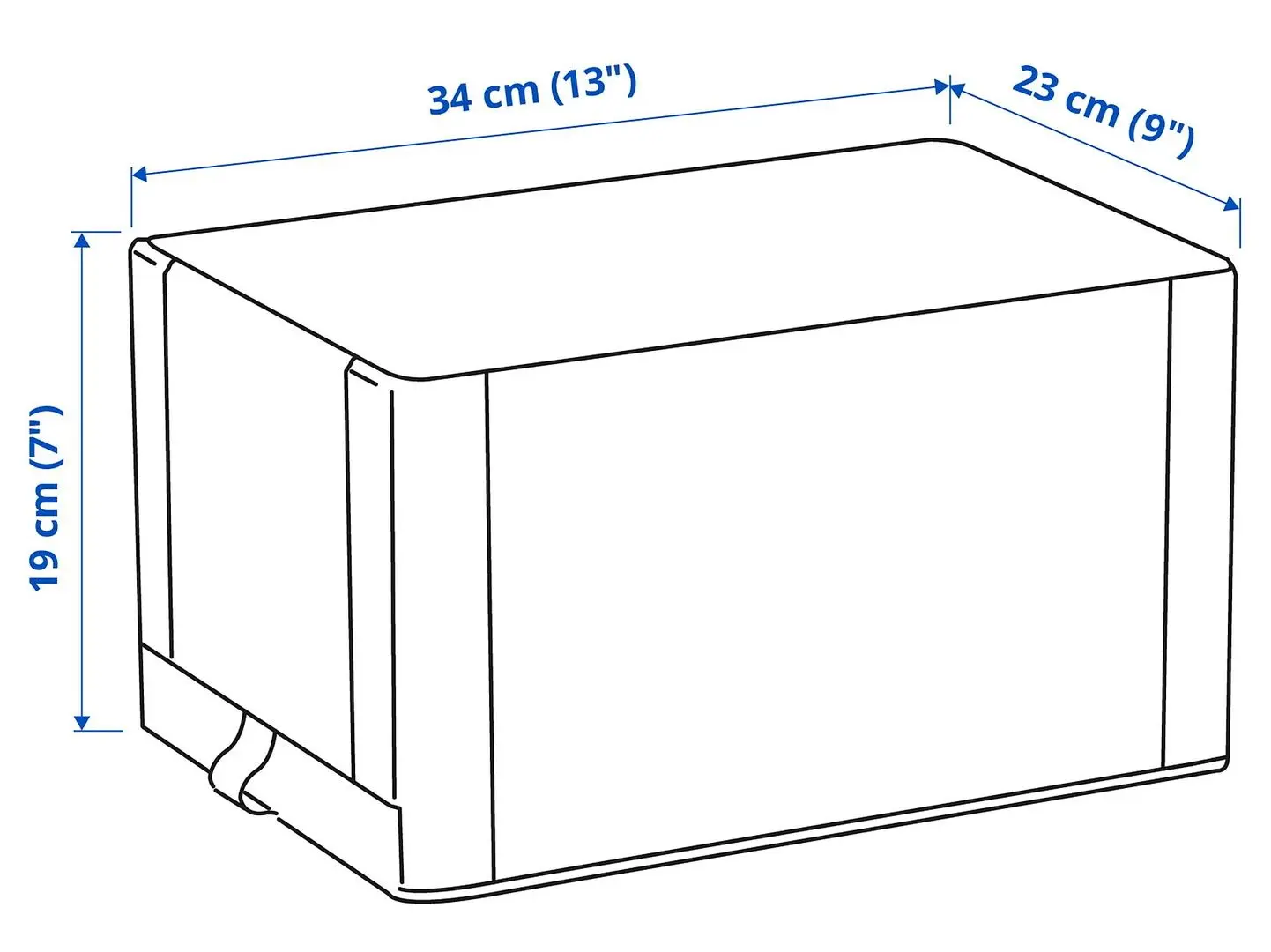 Коробка для обуви Ikea Hemmafixare 23x34x19 (Белый/Серый)