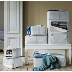 Коробка для обуви Ikea Hemmafixare 23x34x19 (Белый/Серый) Thumb