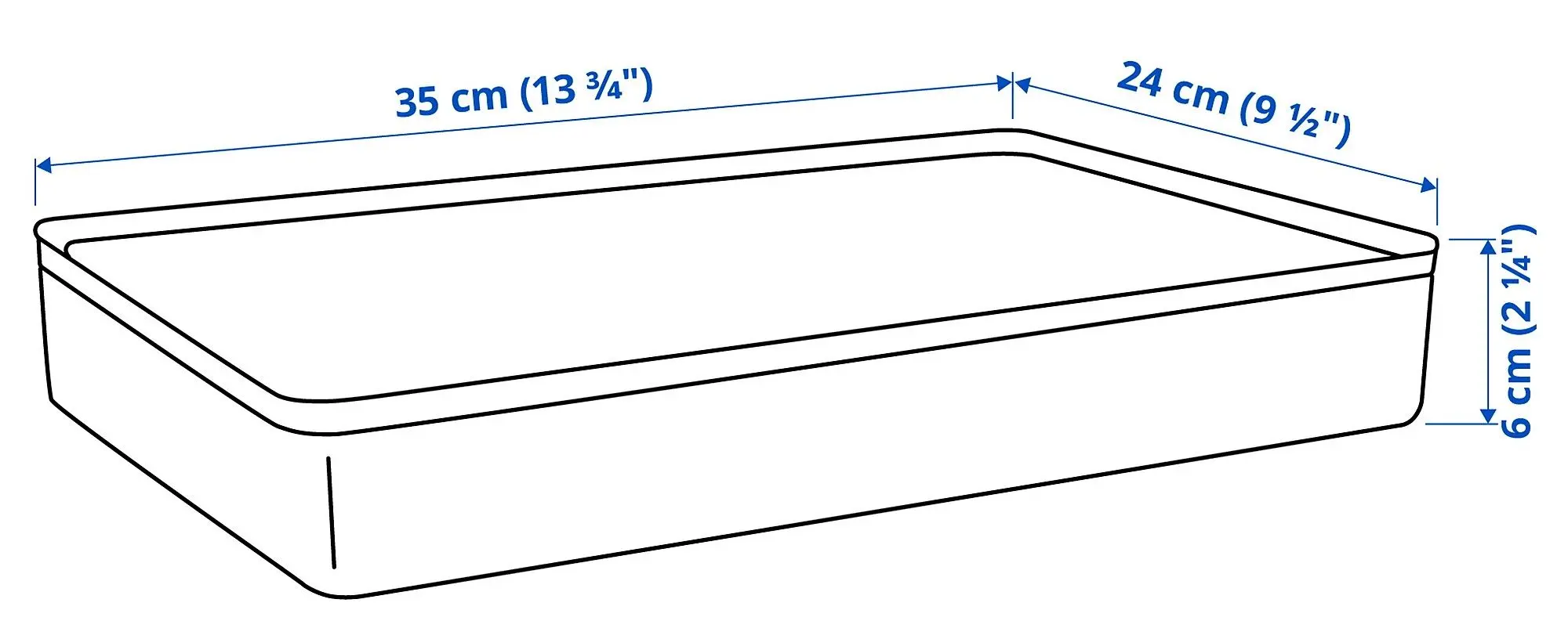 Коробка Ikea Harvmatta 24x35x6 (Антрацит)