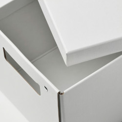 Коробка с крышкой Ikea Fjaderharv 18x25x16cm (Белый) Thumb