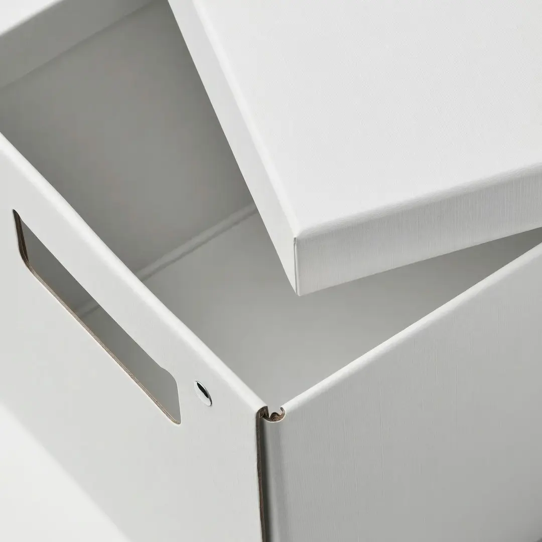 Коробка с крышкой Ikea Fjaderharv 18x25x16cm (Белый)