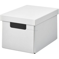 Cutie cu capac Ikea Fjaderharv 18x25x16cm (Alb)