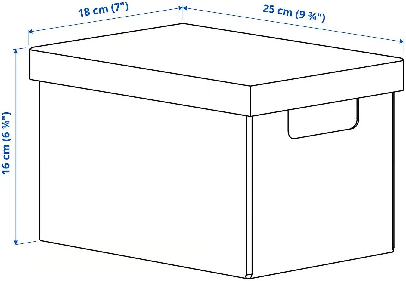 Коробка с крышкой Ikea Fjaderharv 18x25x16cm (Белый)