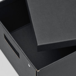 Коробка с крышкой Ikea Fjaderharv 25x35x16cm (Антрацит) Thumb