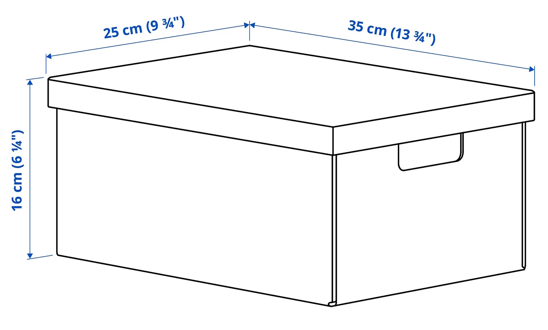 Коробка с крышкой Ikea Fjaderharv 25x35x16cm (Антрацит)