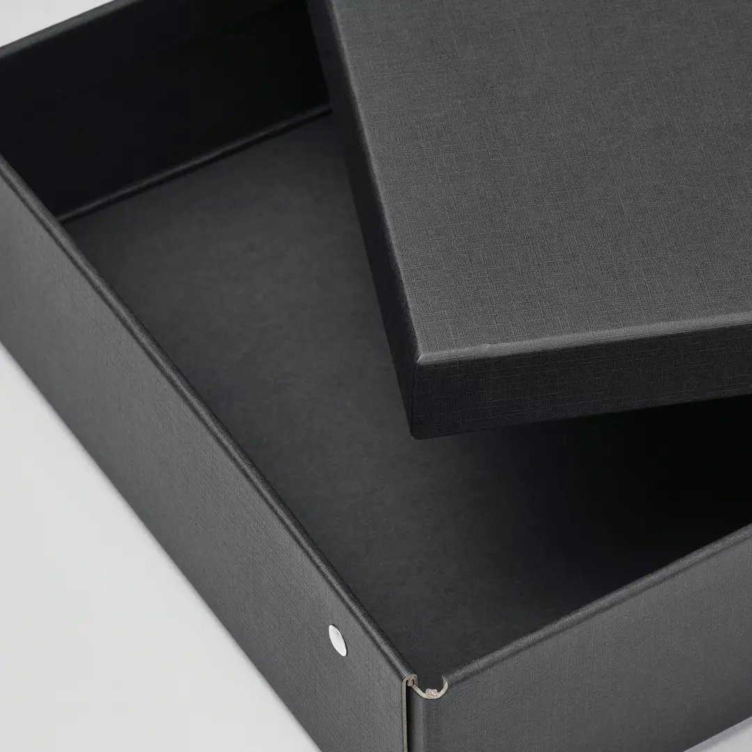 Коробка с крышкой Ikea Fjaderharv 25x35x8cm (Антрацит)