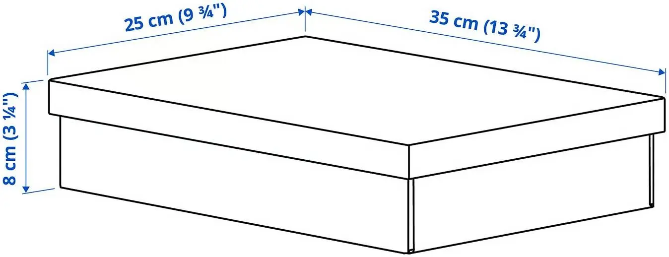 Коробка с крышкой Ikea Fjaderharv 25x35x8cm (Белый)