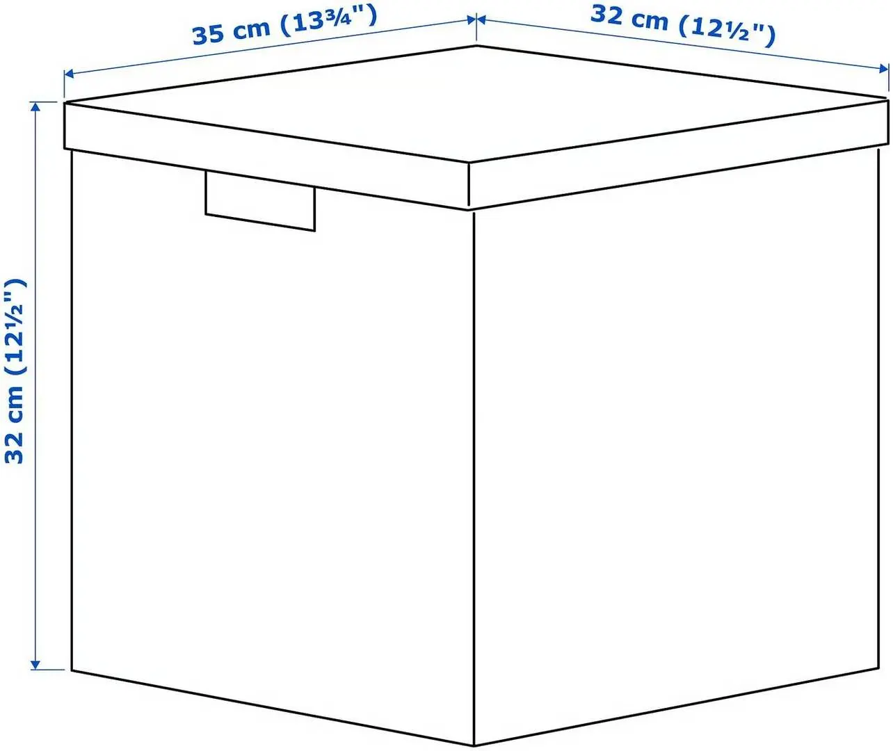 Коробка с крышкой Ikea Tjena 32x35x32cm (Черно-белый/Горошек)
