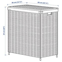 Корзина для белья Ikea Nattgibba 100L (Натуральный) Thumb