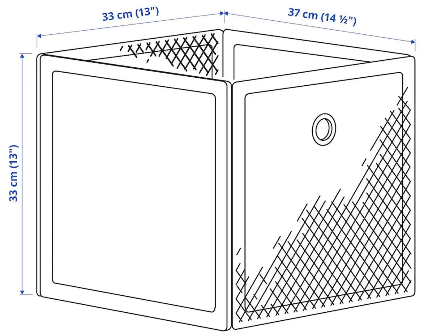 Корзина для хранения Ikea Dronjons 33x37x33 (Белый) - 5
