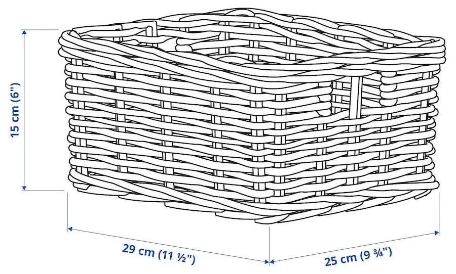 Корзина Ikea Byholma 25x29x15 (Серый)