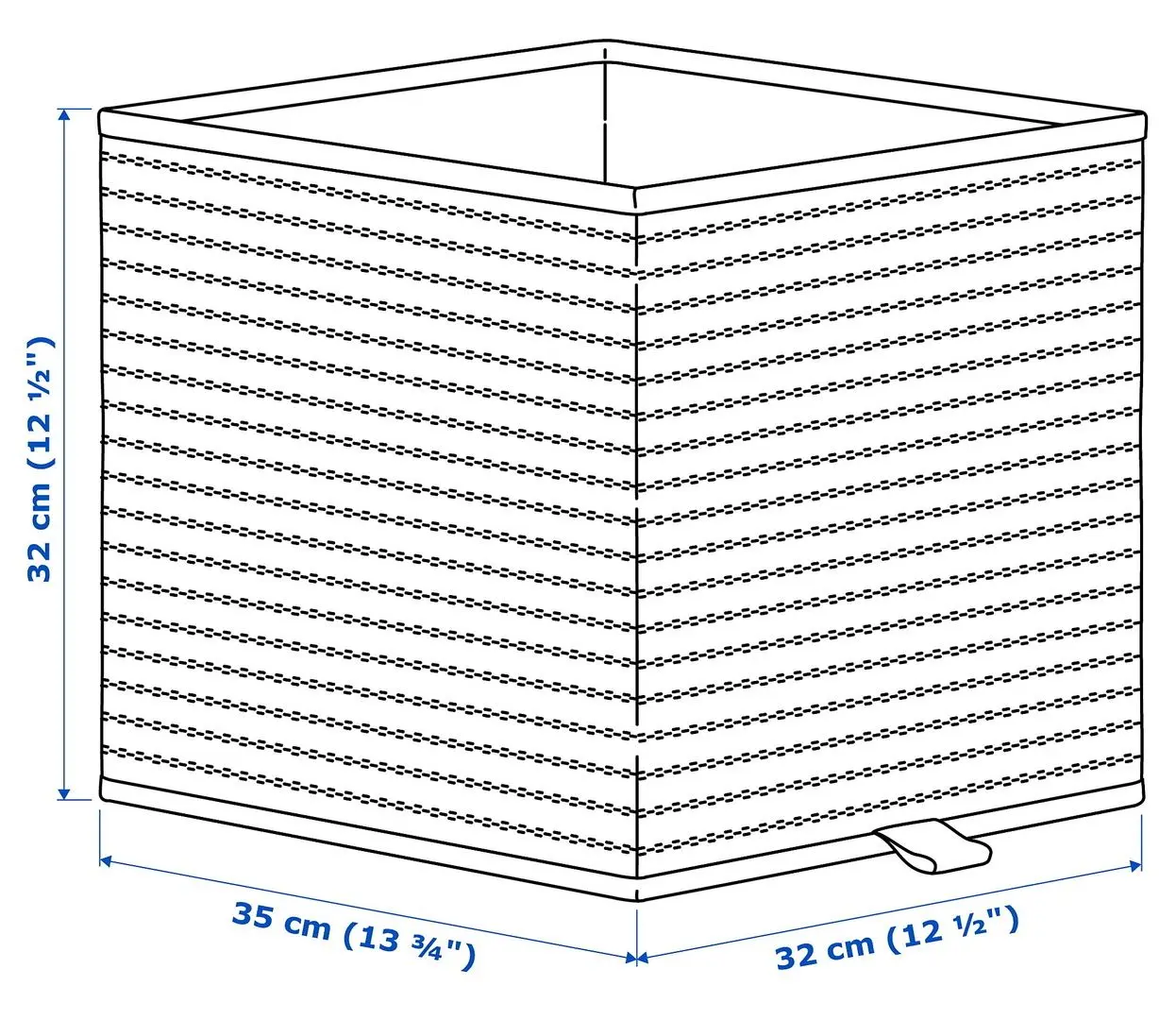Coş Ikea Gnabbas 32x35x32 (Natur/Negru)