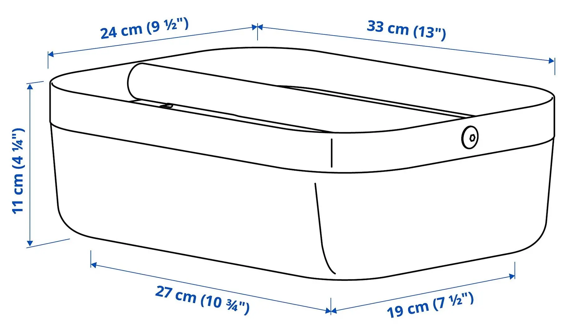 Корзина Ikea Risatorp 33x24x11 (Белый)