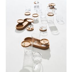 Set de borcane cu capac şi tavă Ikea Saxborga sticlă/plută 5buc Thumb