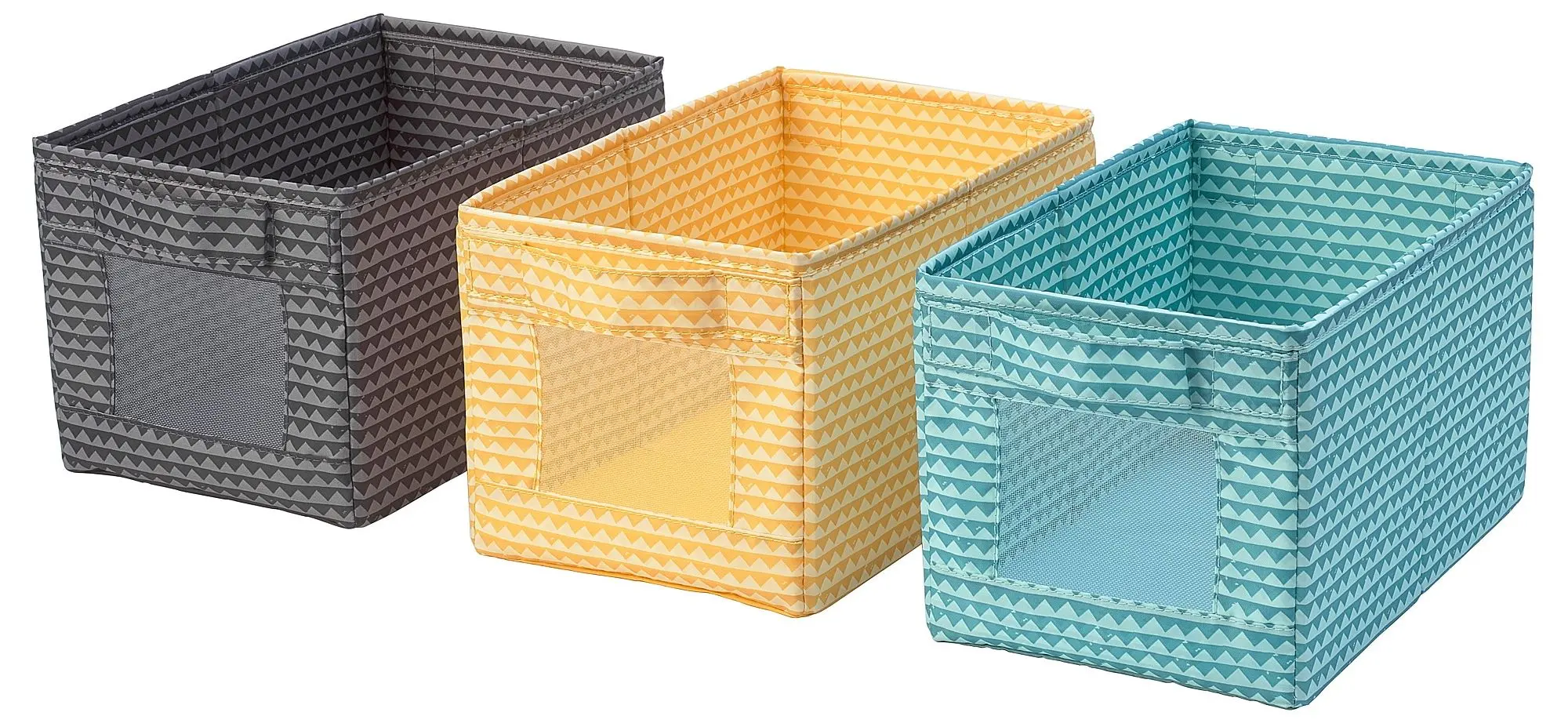 Set organizatori Ikea Upprymd 18x27x17 (Negru/Galben/Turcoaz)