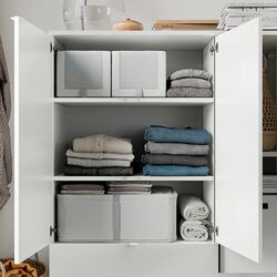 Органайзер Ikea Hemmafixare 34x51x19 (Полосатая ткань/Белый/Серый) Thumb