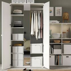 Cutie depozitare Ikea Hemmafixare 34x51x28 (Metraj Dungat/Alb/Gri) Thumb