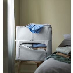 Cutie depozitare Ikea Hemmafixare 34x51x28 (Metraj Dungat/Alb/Gri) Thumb