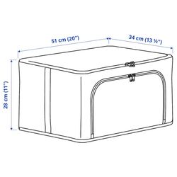 Cutie depozitare Ikea Hemmafixare 34x51x28 (Metraj Dungat/Alb/Gri) Thumb