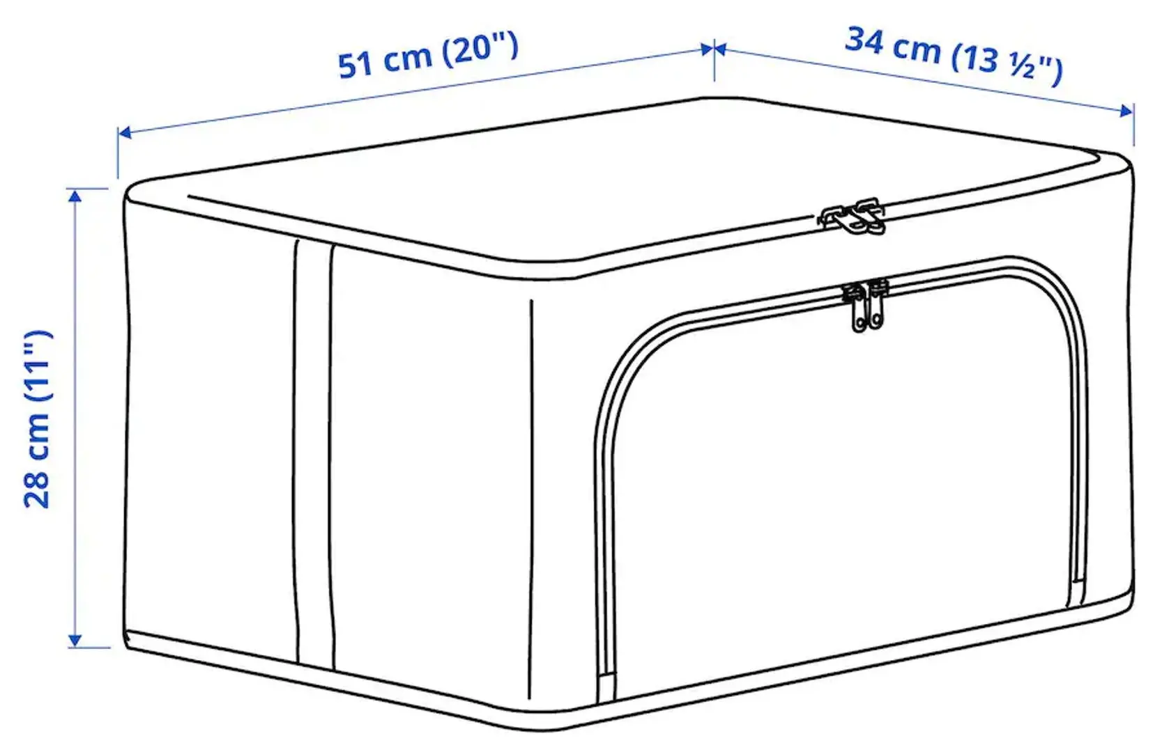 Cutie depozitare Ikea Hemmafixare 34x51x28 (Metraj Dungat/Alb/Gri) - 5