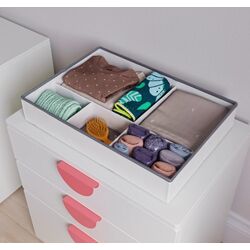 Organizator Ikea Jattebjorn 50x35x9 (Alb/Gri) Thumb