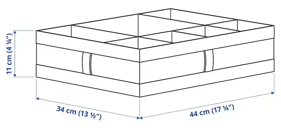 Organizator Ikea Skubb 44x34x11 (Gri Inchis)