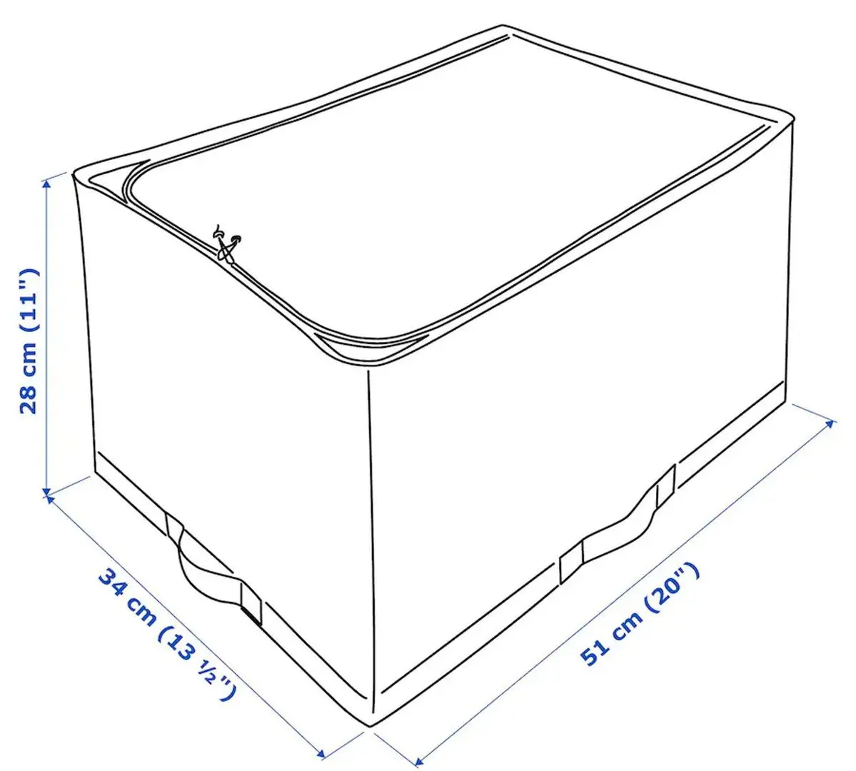 Organizator Ikea Stuk 34x51x28 (Alb/Gri)
