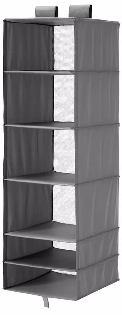 Organizator suspendat Ikea Skubb 6 compartimente 35x45x125 (Gri Inchis)