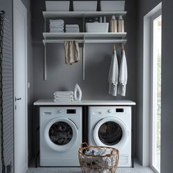 Etajera suprapusa Ikea Enhet 139x63x87 (Antracit/Alb) Thumb