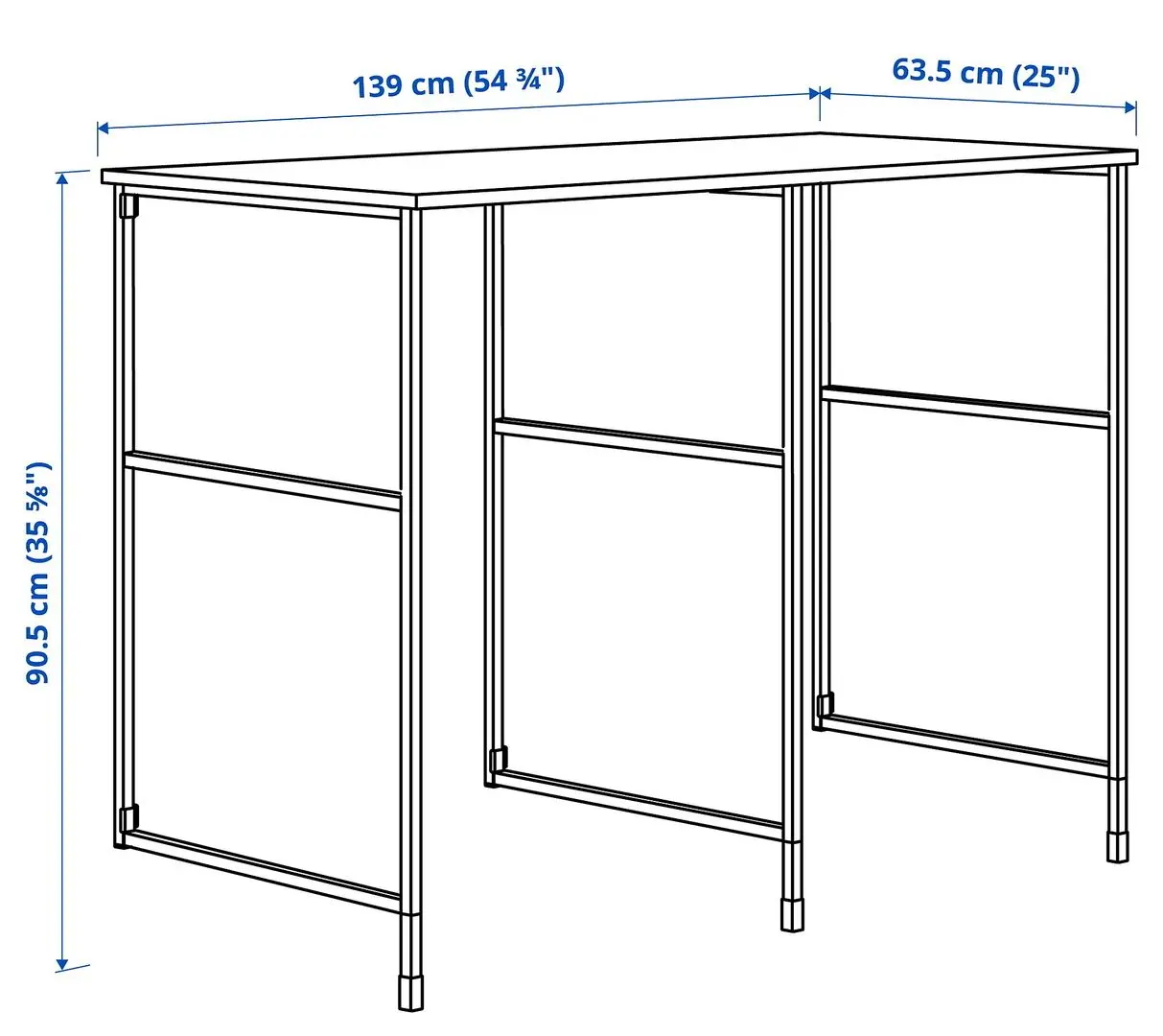 Etajera suprapusa Ikea Enhet 139x63x87 (Alb)
