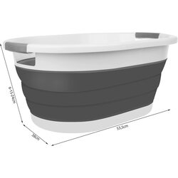 Cos pentru rufe Iso Trade 15371 (Grey/White) Thumb