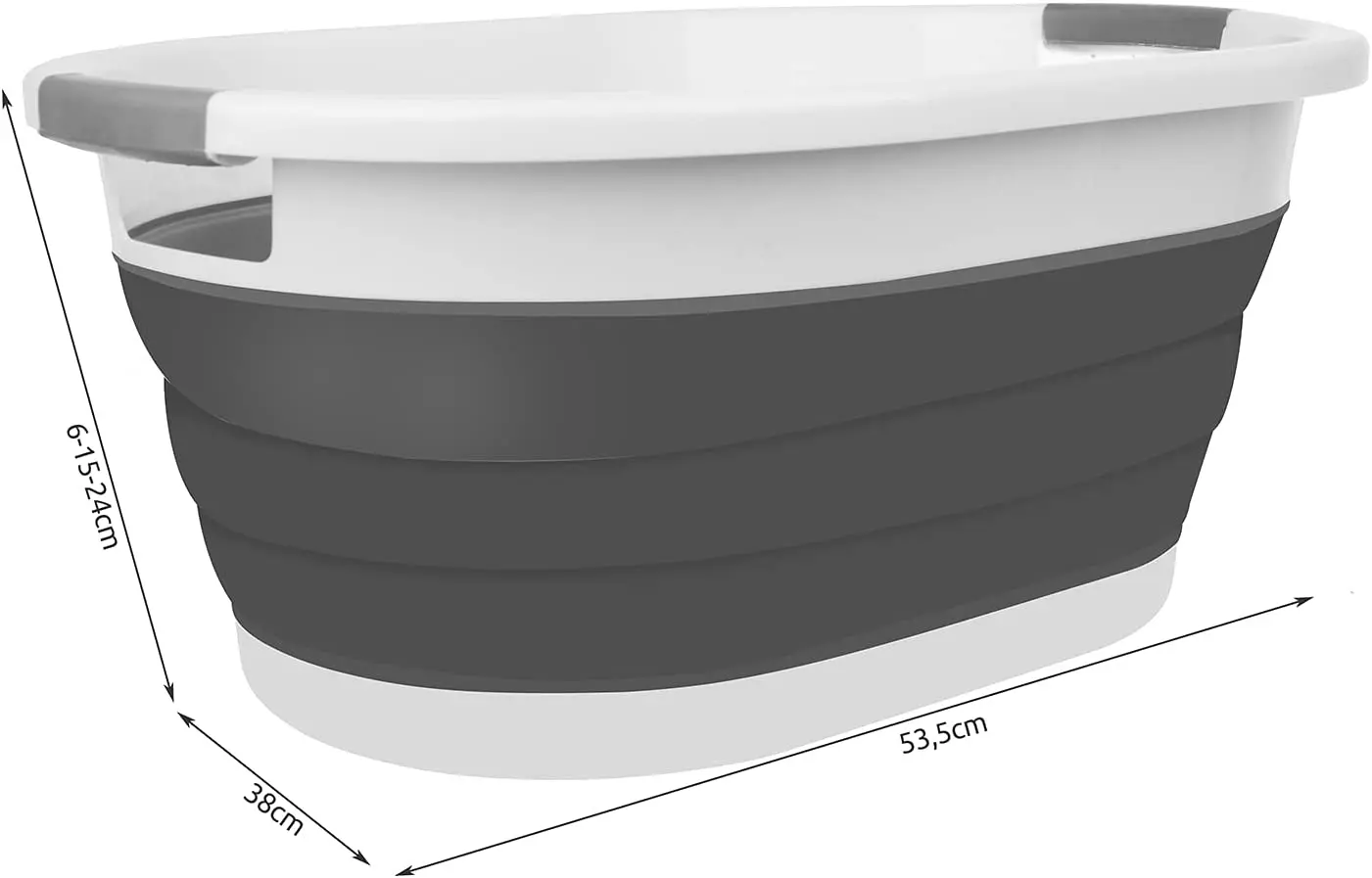 Cos pentru rufe Iso Trade 15371 (Grey/White)