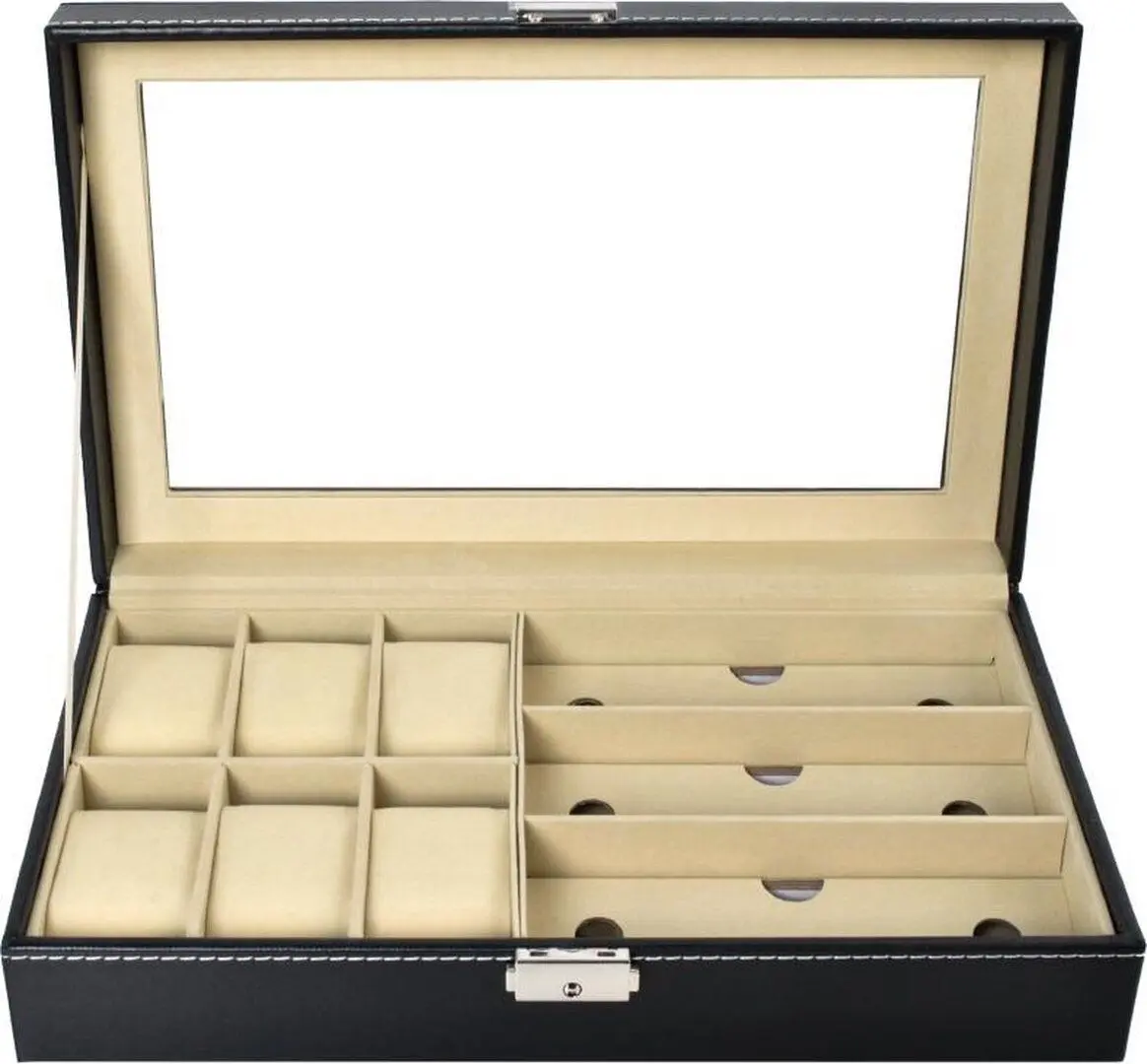 Organizator de ceasuri si ochelari Iso Trade 8497 (Black)
