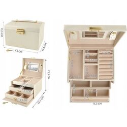 Organizator de bijuterii Iso Trade 6347 (Beige) Thumb