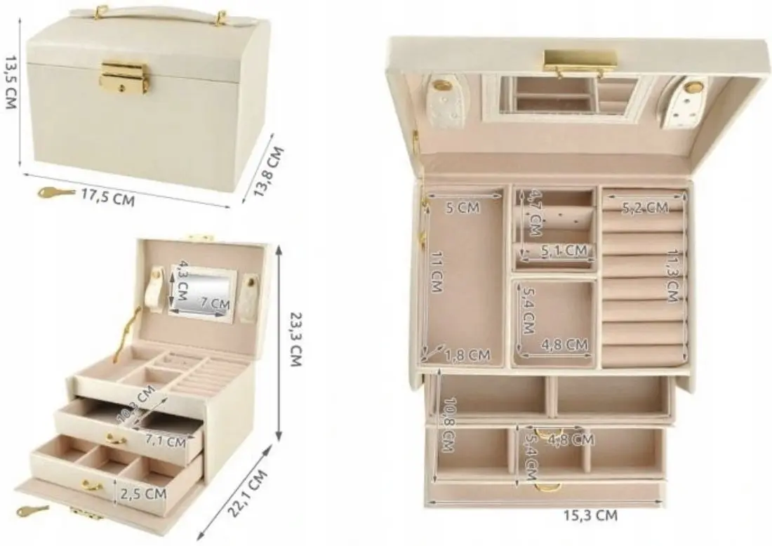 Organizator de bijuterii Iso Trade 6347 (Beige)