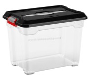 Container cu capac Kis Moover S 18L (Black/Transparent)