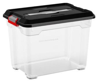 Container cu capac Kis Moover S 18L (Black/Transparent)