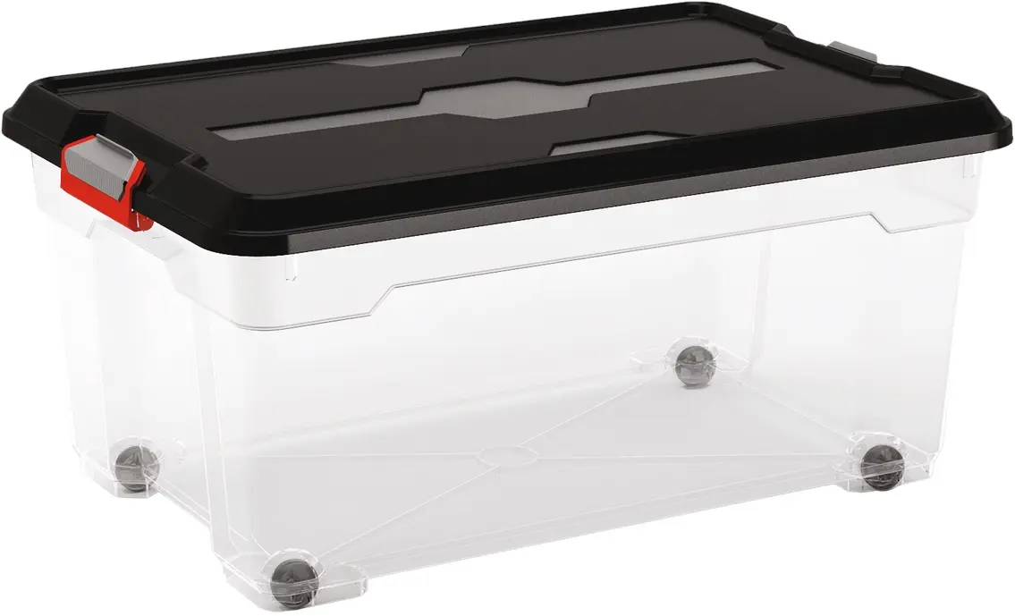 Container Kis Moover L 58x38x27cm (Transparent/Black)