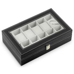 Organizator de ceasuri Massido MS-710 (Black/Beige) Thumb