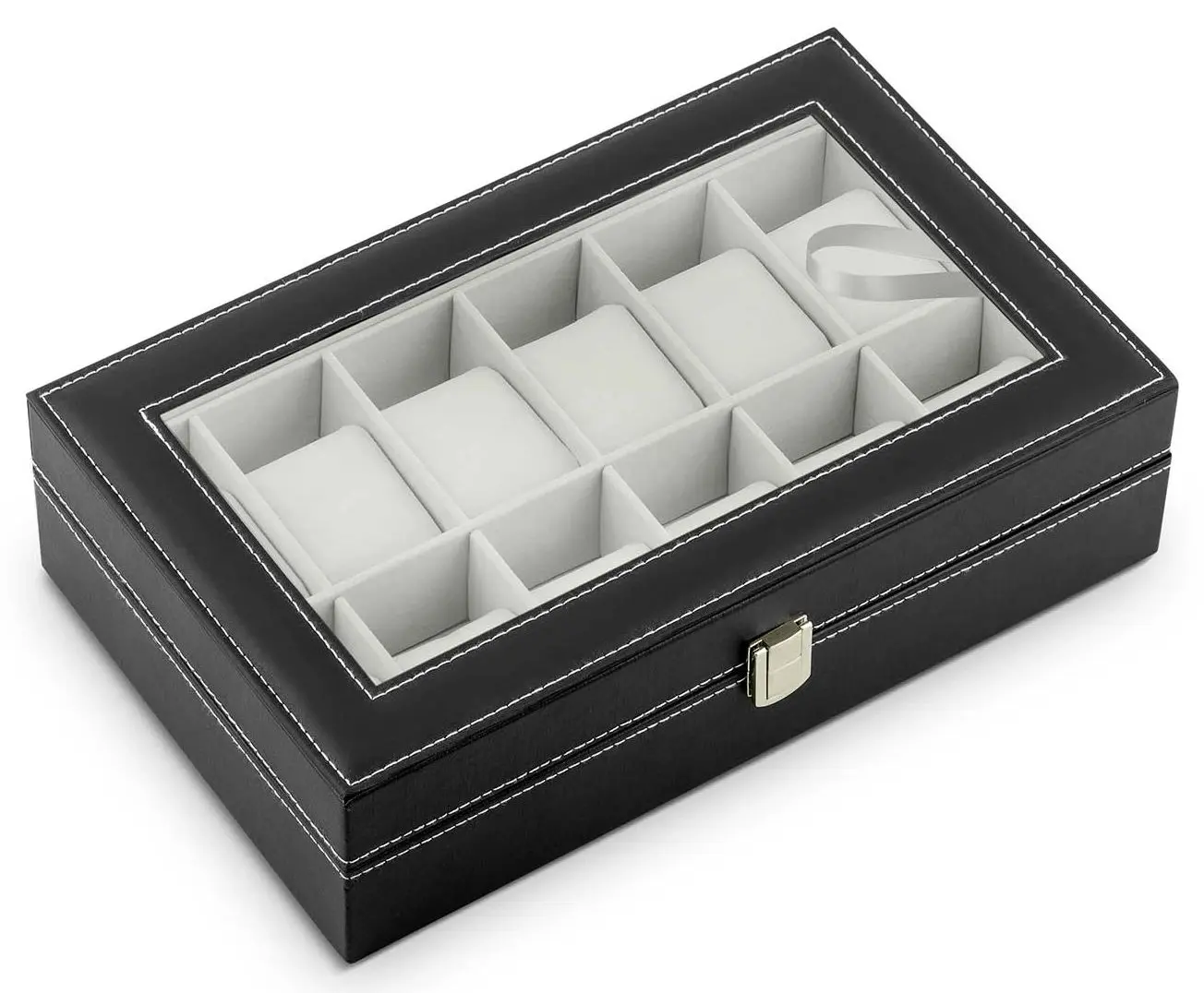Organizator de ceasuri Massido MS-710 (Black/Beige)
