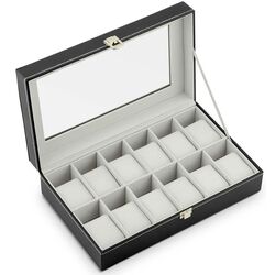 Organizator de ceasuri Massido MS-710 (Black/Beige)