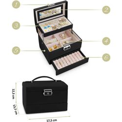 Organizator pentru bijuterii Massido MS-704 (Black) Thumb