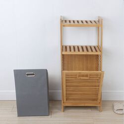 Корзина для белья Mobhaus Keri New (Natural/Gray) Thumb