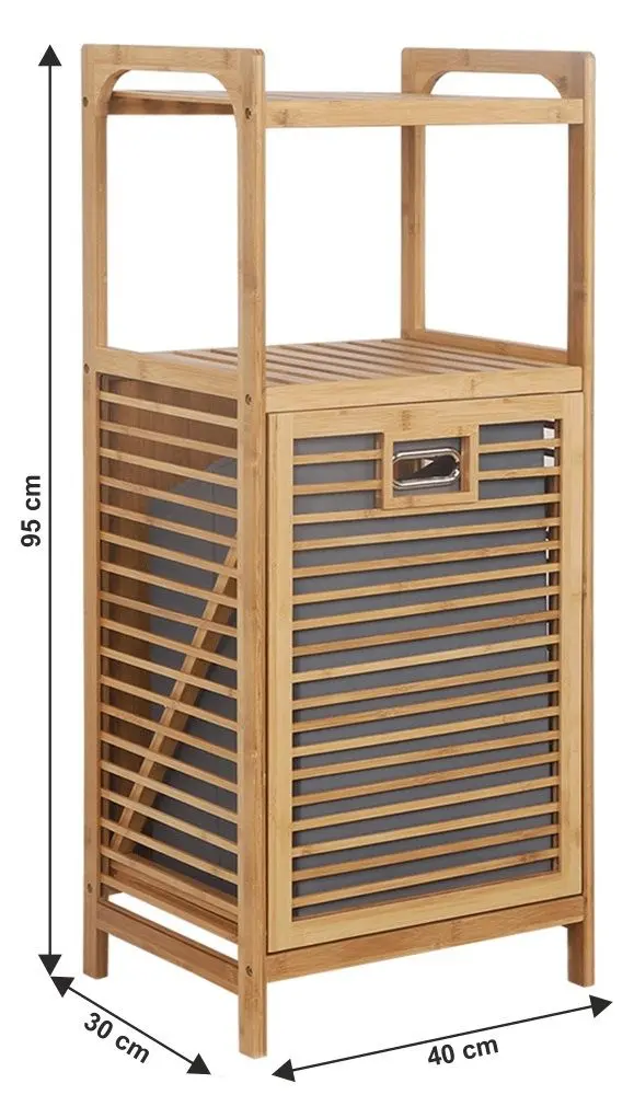 Корзина для белья Mobhaus Keri New (Natural/Gray)