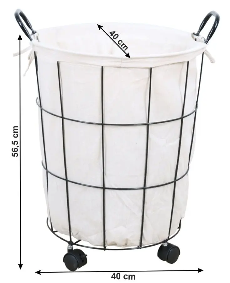 Корзина для белья Mobhaus Kramel (Black/White)