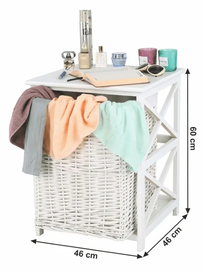 Табурет-корзина для белья Mobhaus Rafaello (White)
