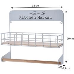 Держатель для бумажных полотенец EH Kitchen Market 48321 (White/Wood) Thumb