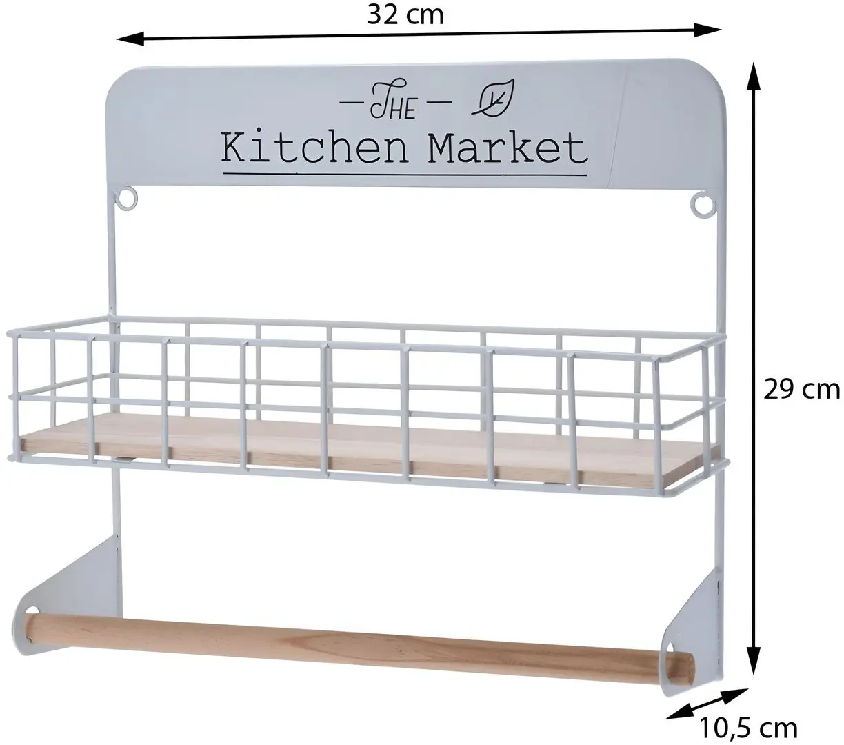 Держатель для бумажных полотенец EH Kitchen Market 48321 (White/Wood)