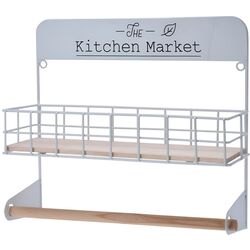 Suport pentru prosoape din hatrie EH Kitchen Market 48321 (White/Wood)